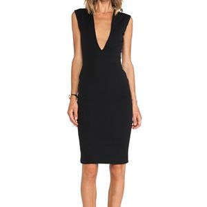 Solace London Grace Knee Length Dress in Black